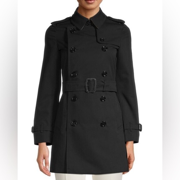 Burberry Black Mid-length Women's Trench Coat US4/UK6